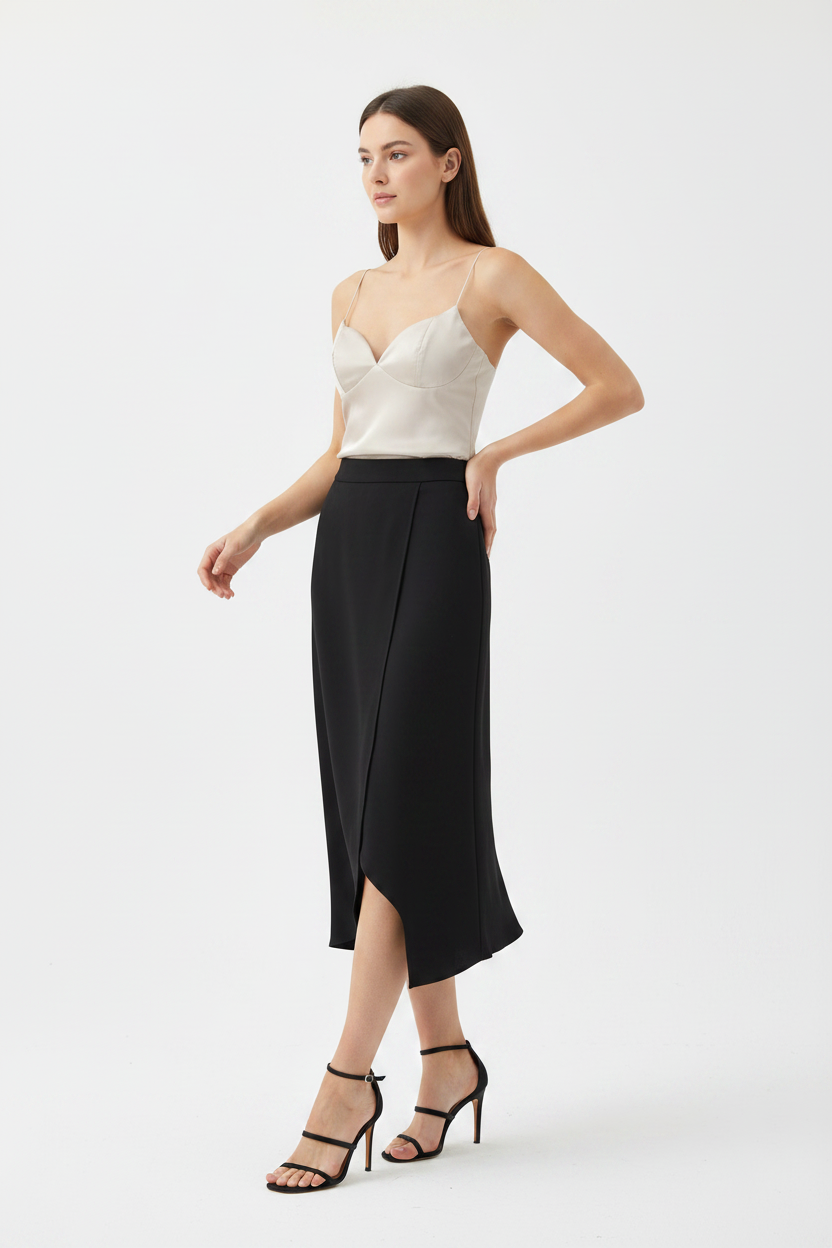 Annie Hot girl heart-shaped collar silk suspender top