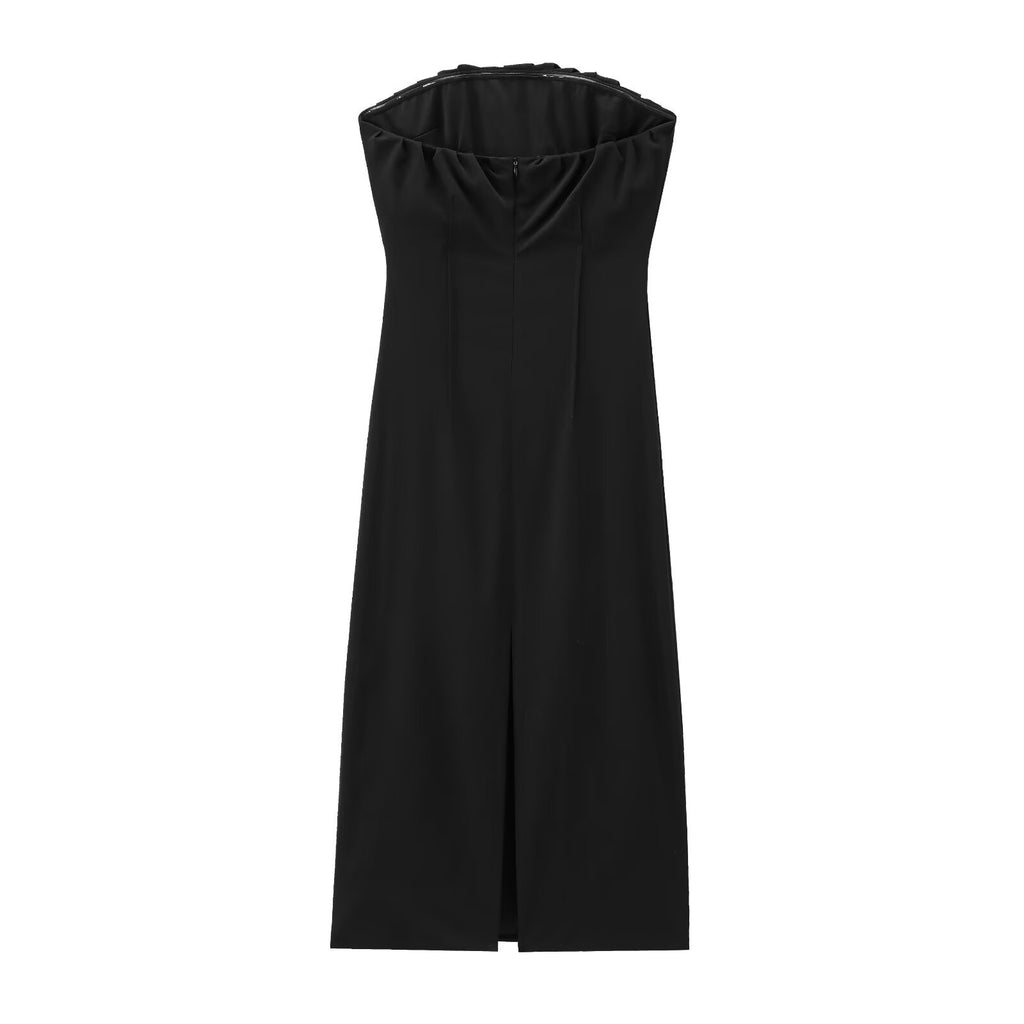 The "Soleil "Sculpted Strapless Midi