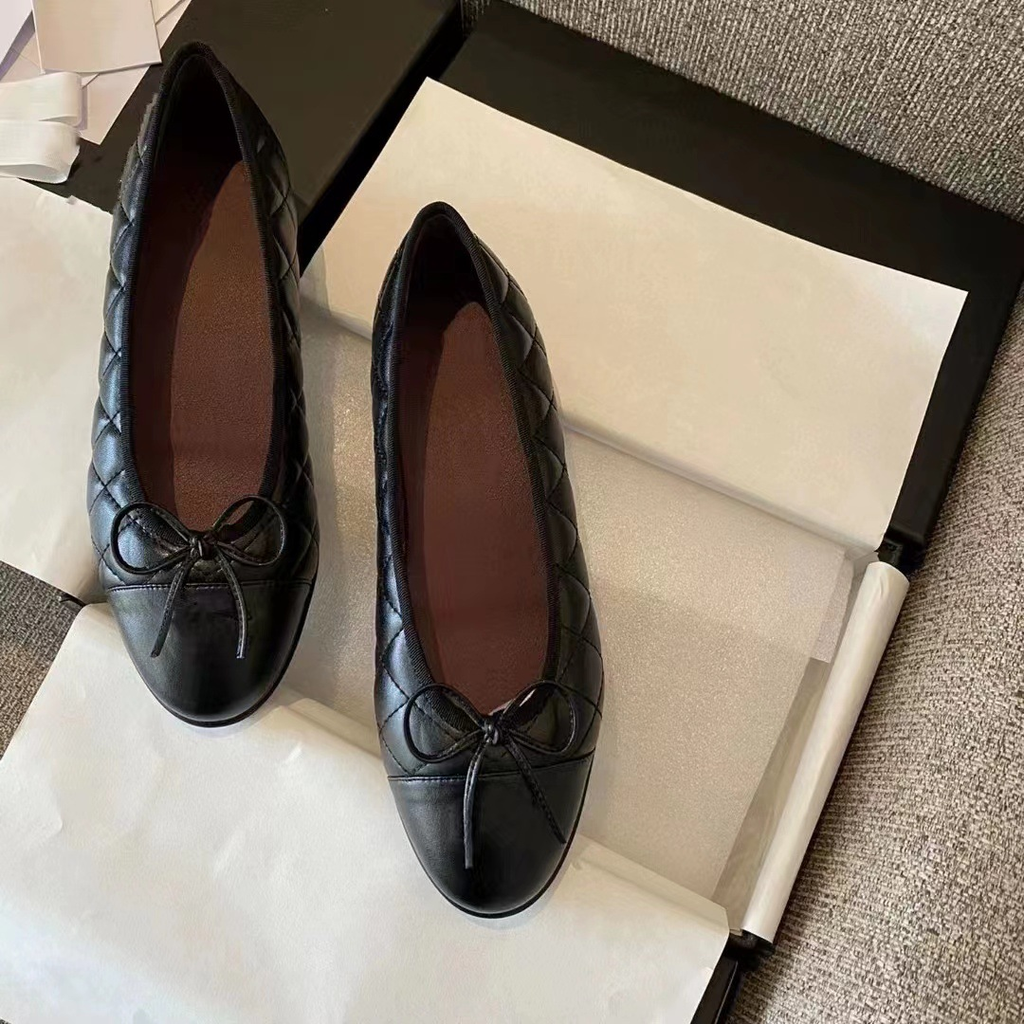 Ballet Flat Shoes Charming Classic Bow Slip-On L