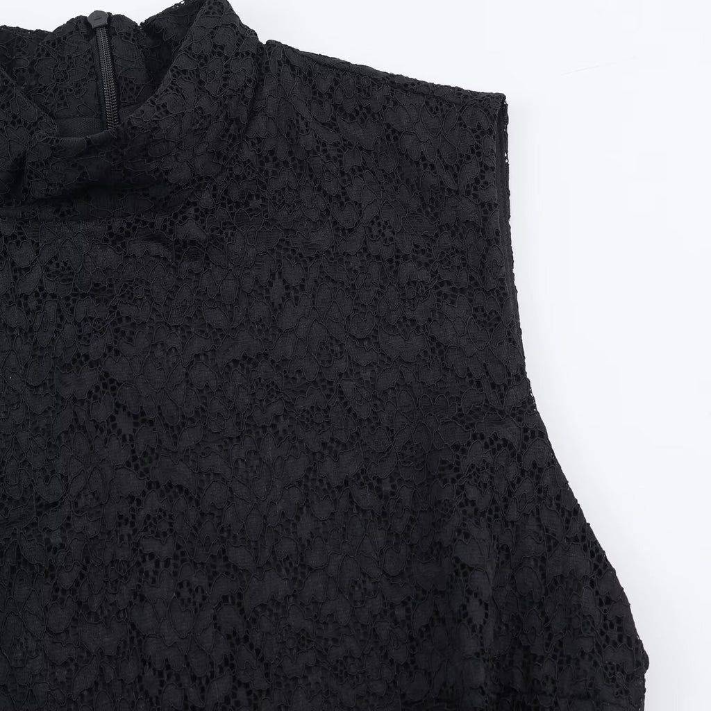 Janet Splicing lace short dress
