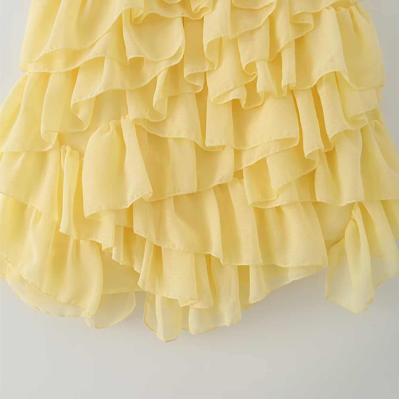 Spicy girl multi-layer top with suspender and cake skirt