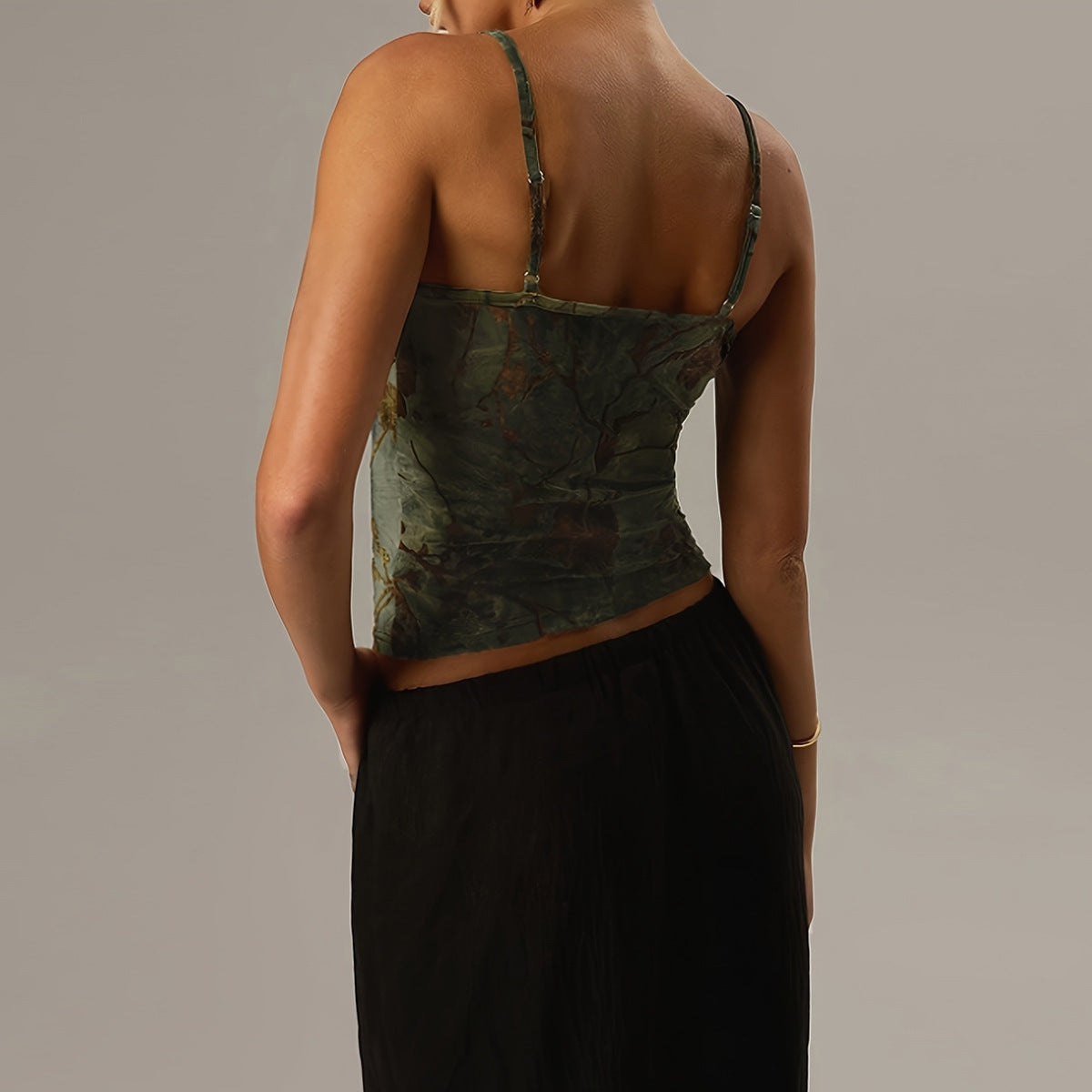 Amara jacquard V-neck camisole top