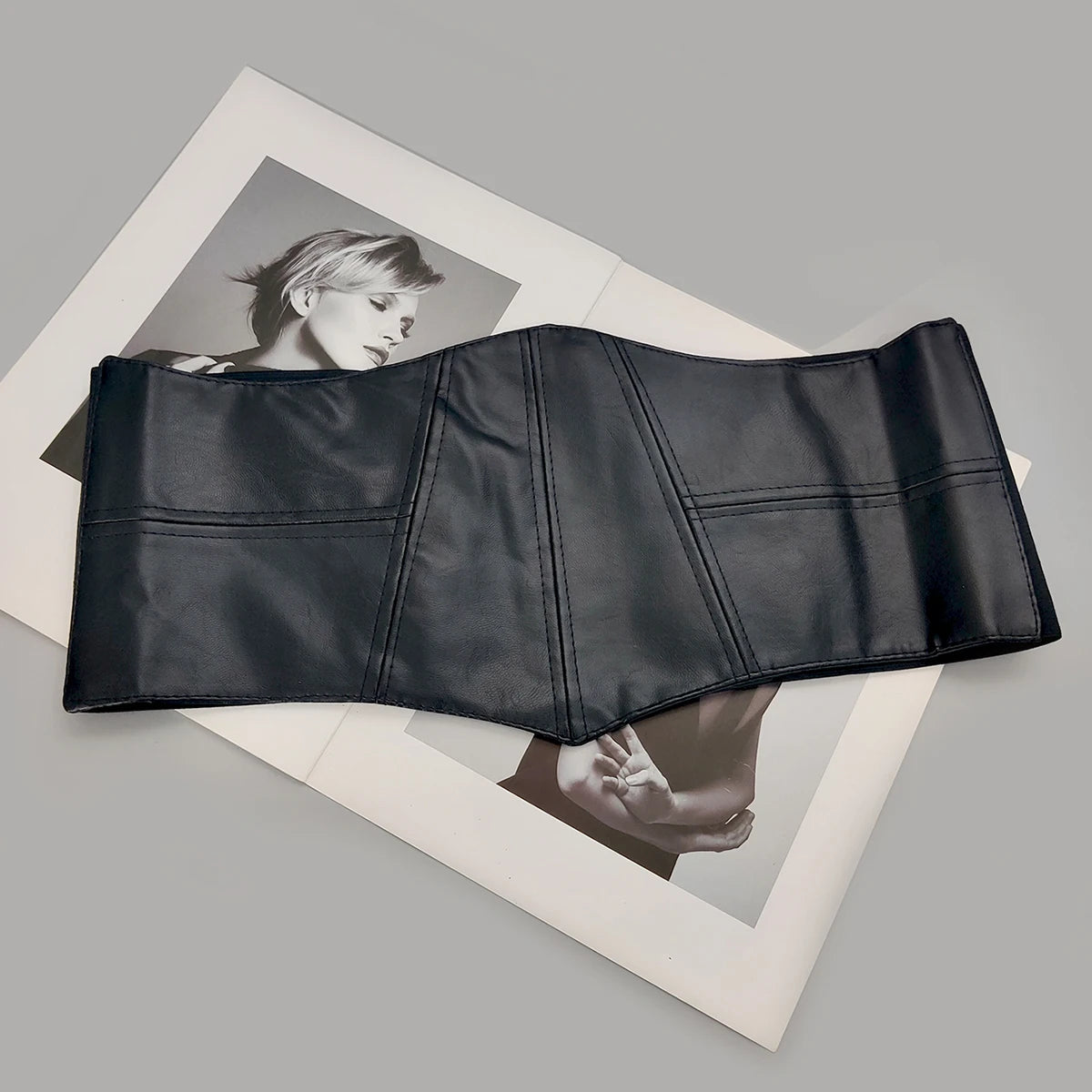 Plus Size Soft Leather "City Girl" Moto-Core Corset Wrap