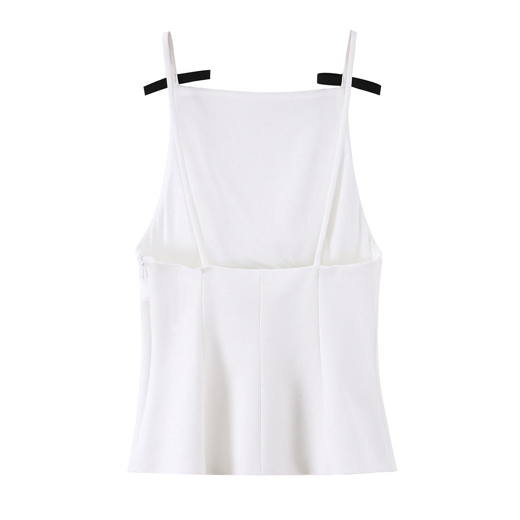Elena Hot girl bow embellished camisole top