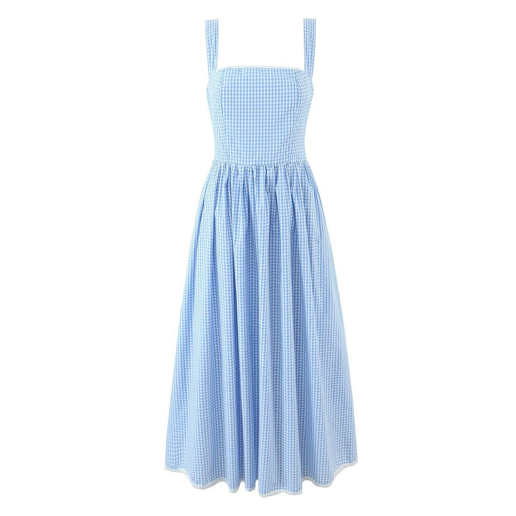 Monaco Sleeveless Lace Trim Belted A-Line Dress