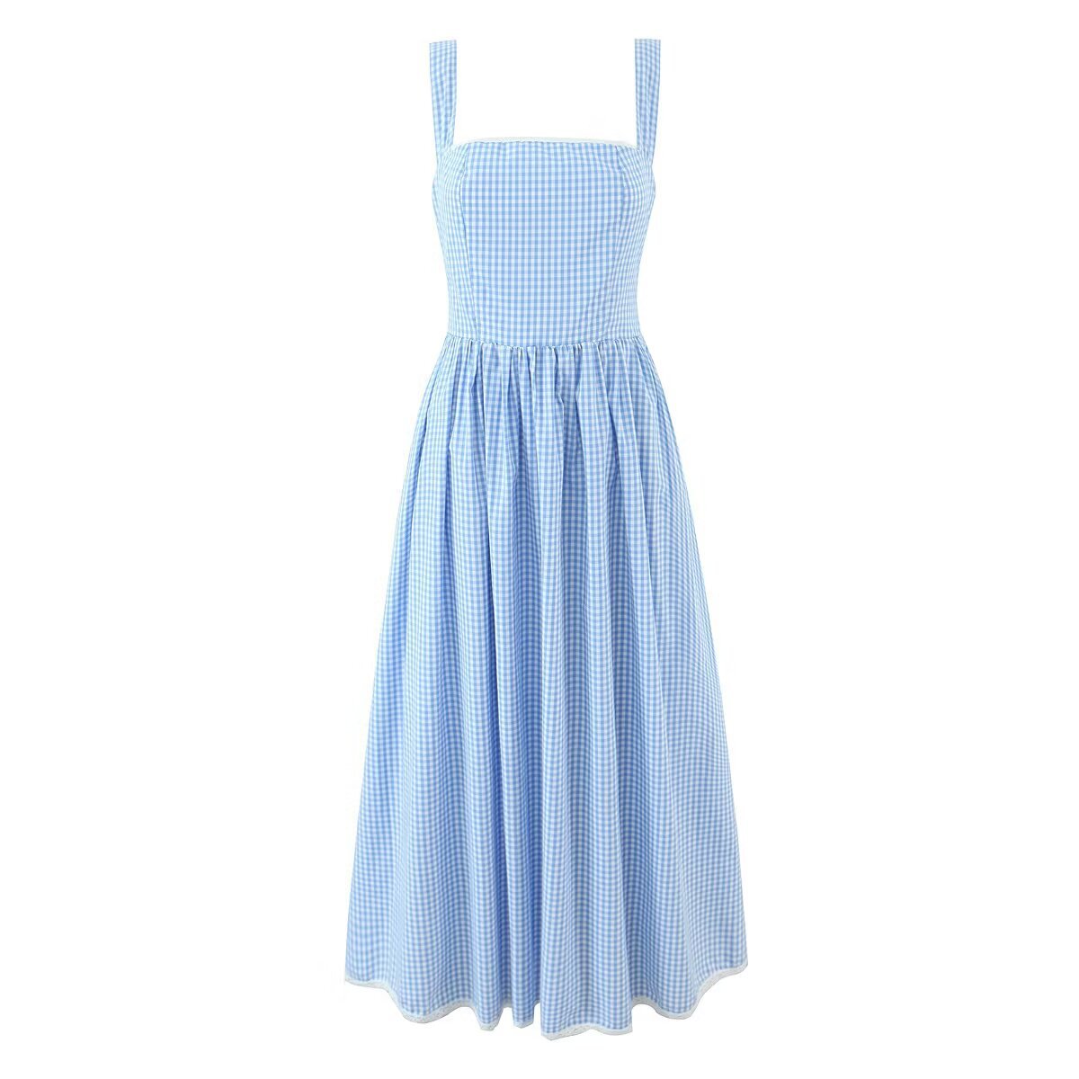 Monaco Sleeveless Lace Trim Belted A-Line Dress