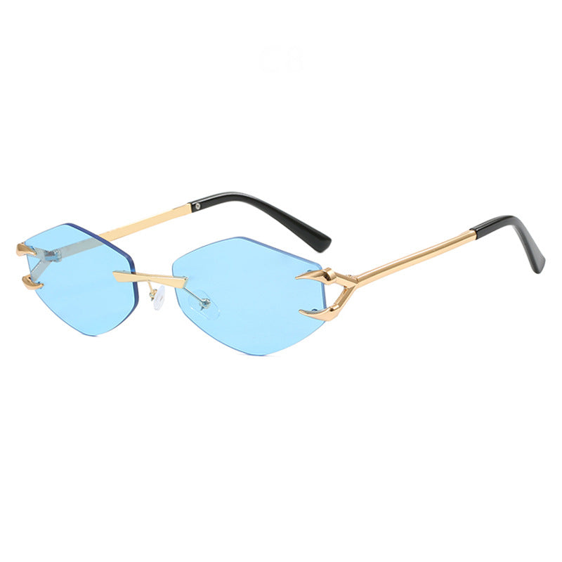 The Riviera Diamond Frameless Hook Sunglasses