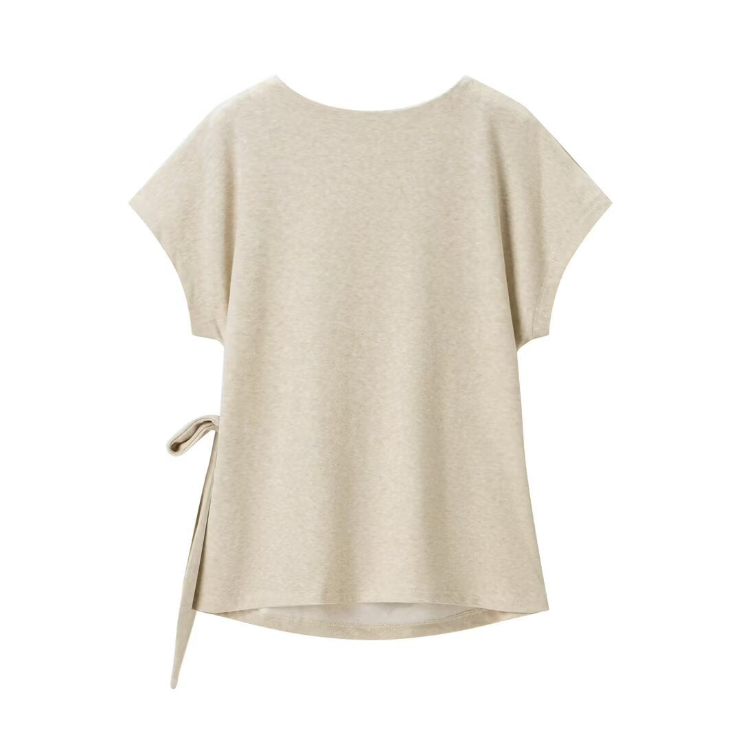 New women's clothing with Western style knot decoration soft top soft flute skirt