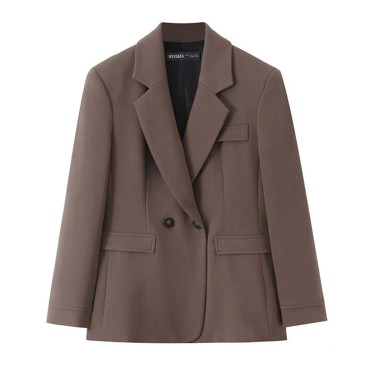 Double breasted suit jacket+leg cinching pants