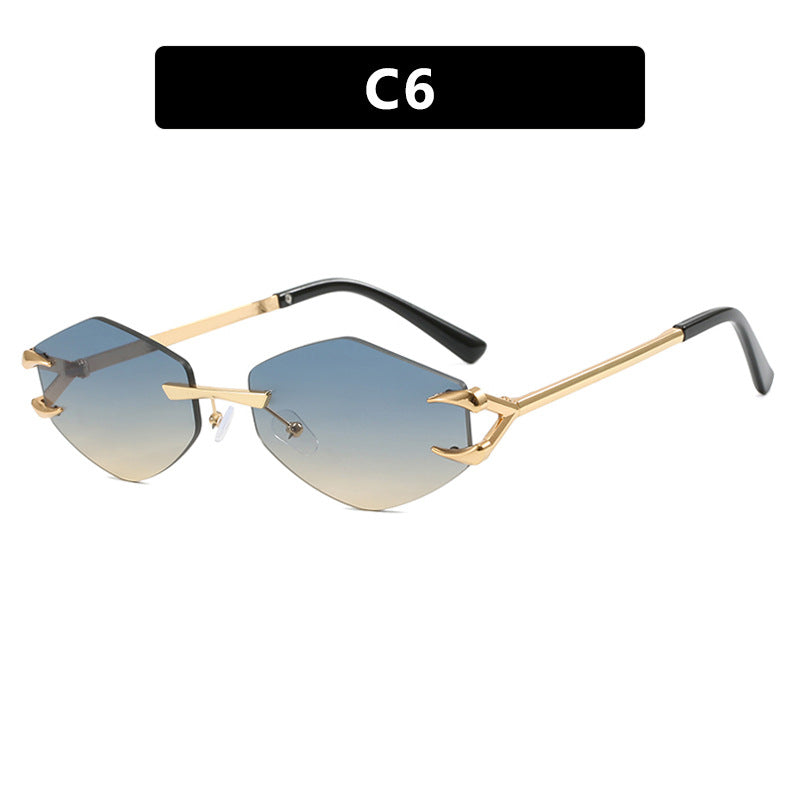 The Riviera Diamond Frameless Hook Sunglasses