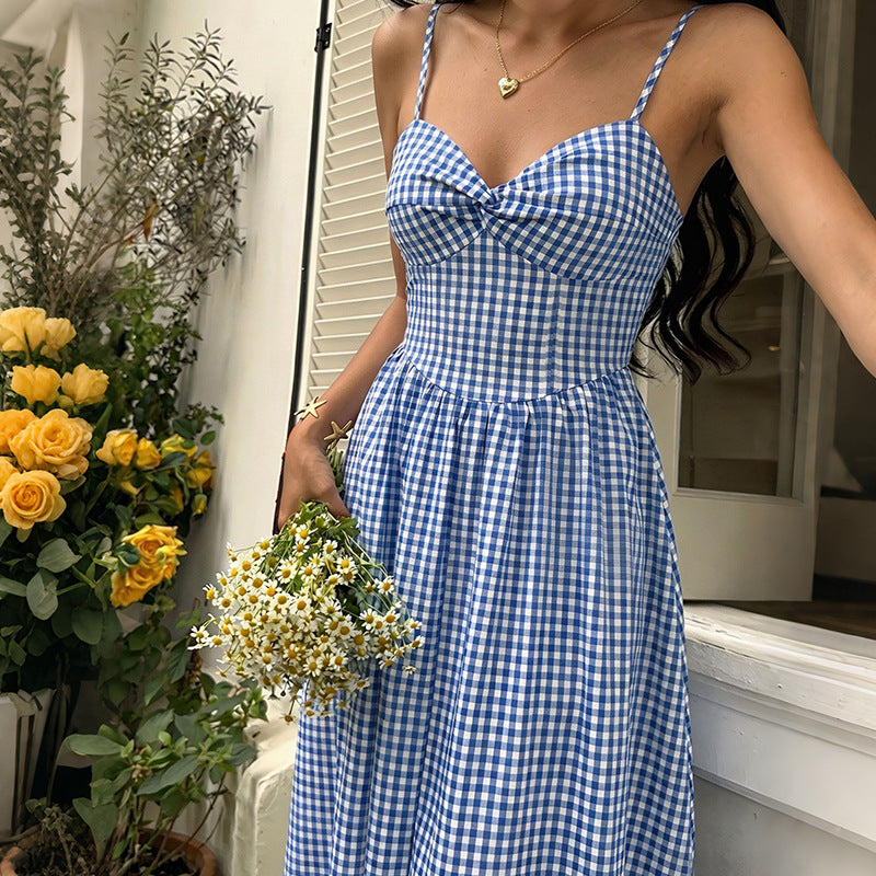 Plaid camisole dress