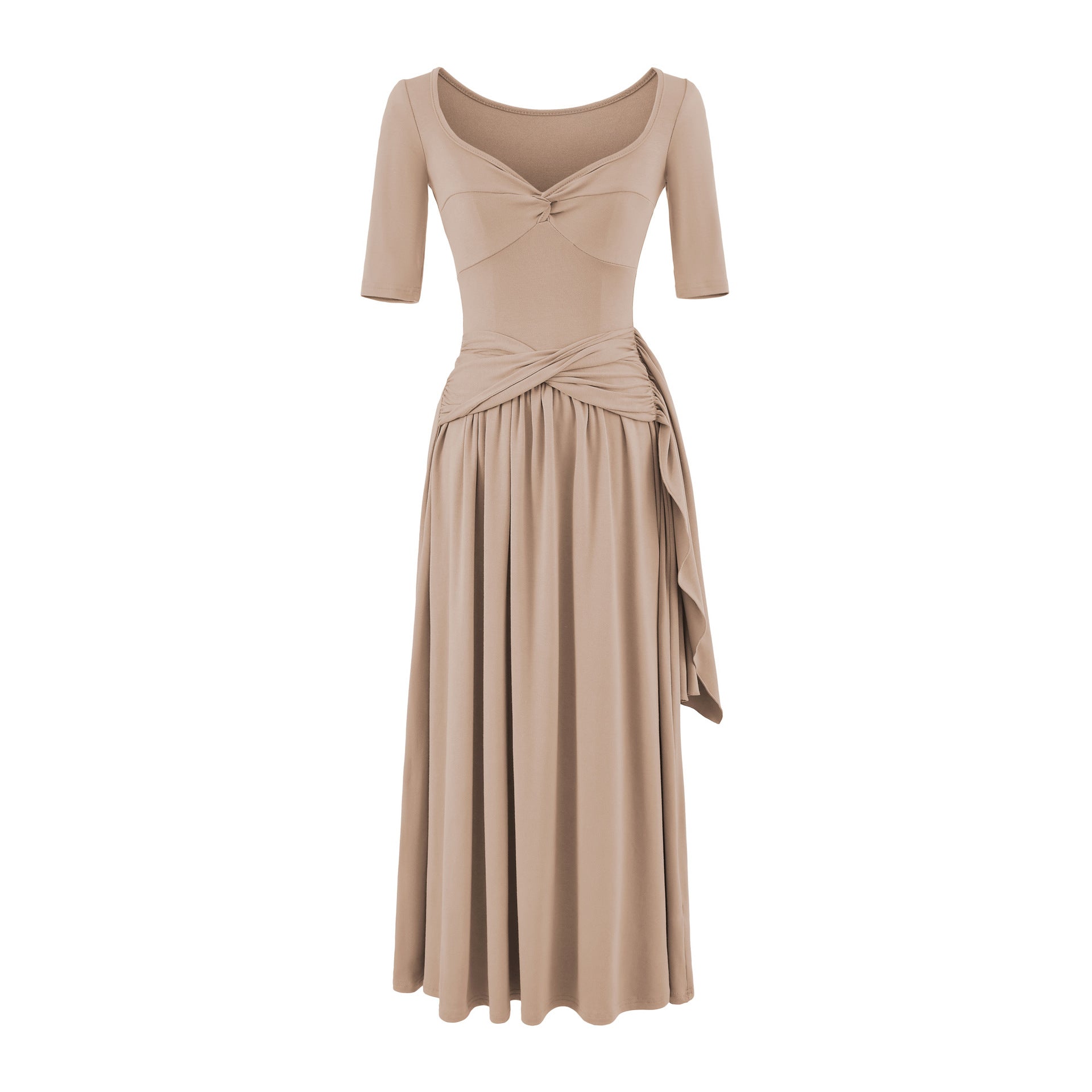 Lana Slim-Fitting Short Sleeve Maxi Dress