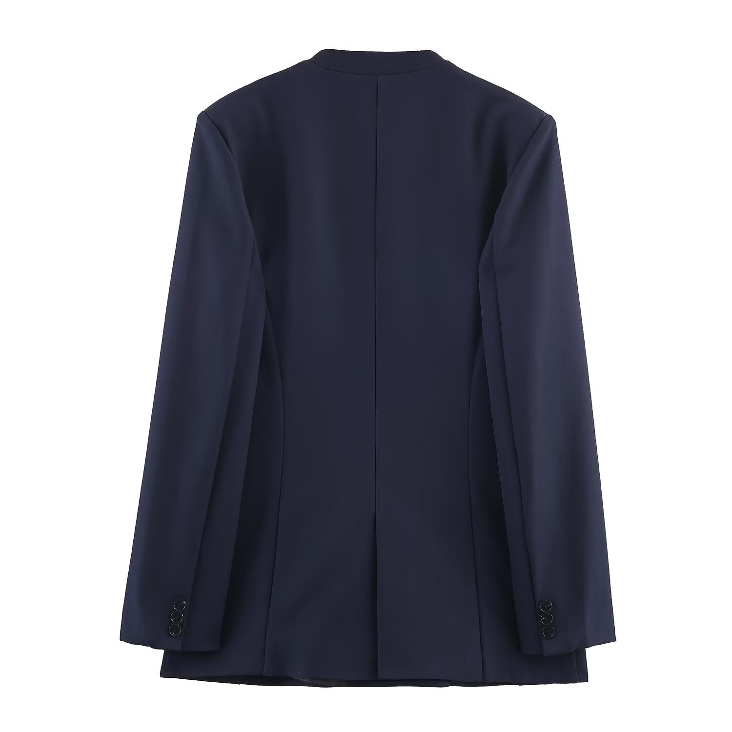Collarless suit jacket+pants set