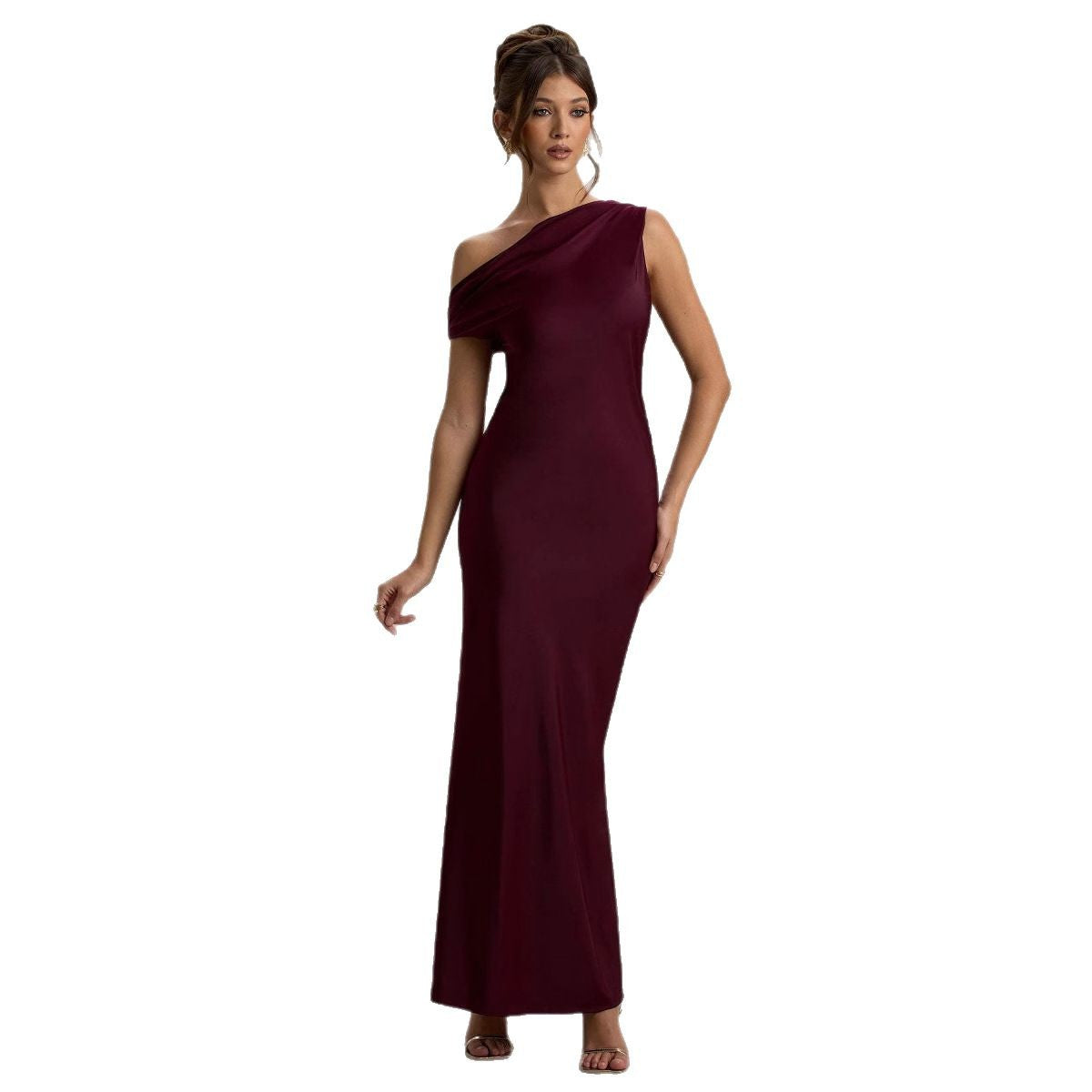 Lana Elegant Sleeveless Off-Shoulder Fitted Long Dress