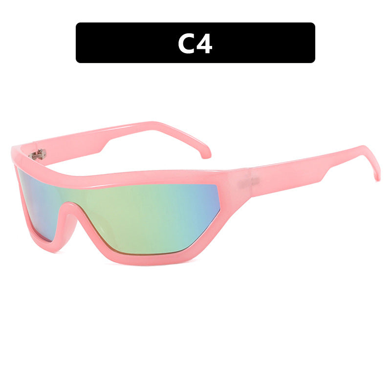 Conjoined Y2K Sunglasses Narrow Frame