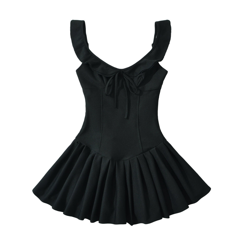 "Seraphina" White Coquette Ruffle Bustier Mini Dress