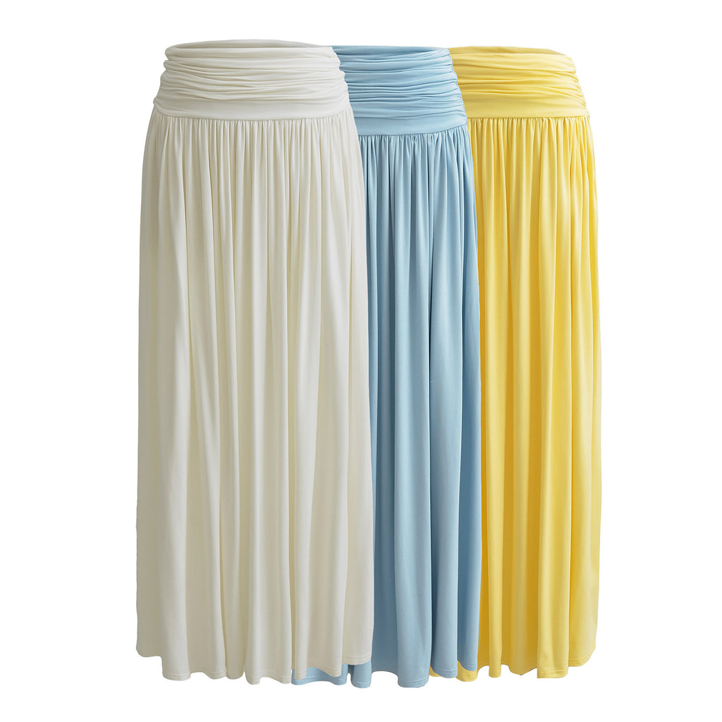 Low waist Serene Drape Micro-Pleat Maxi Skirt