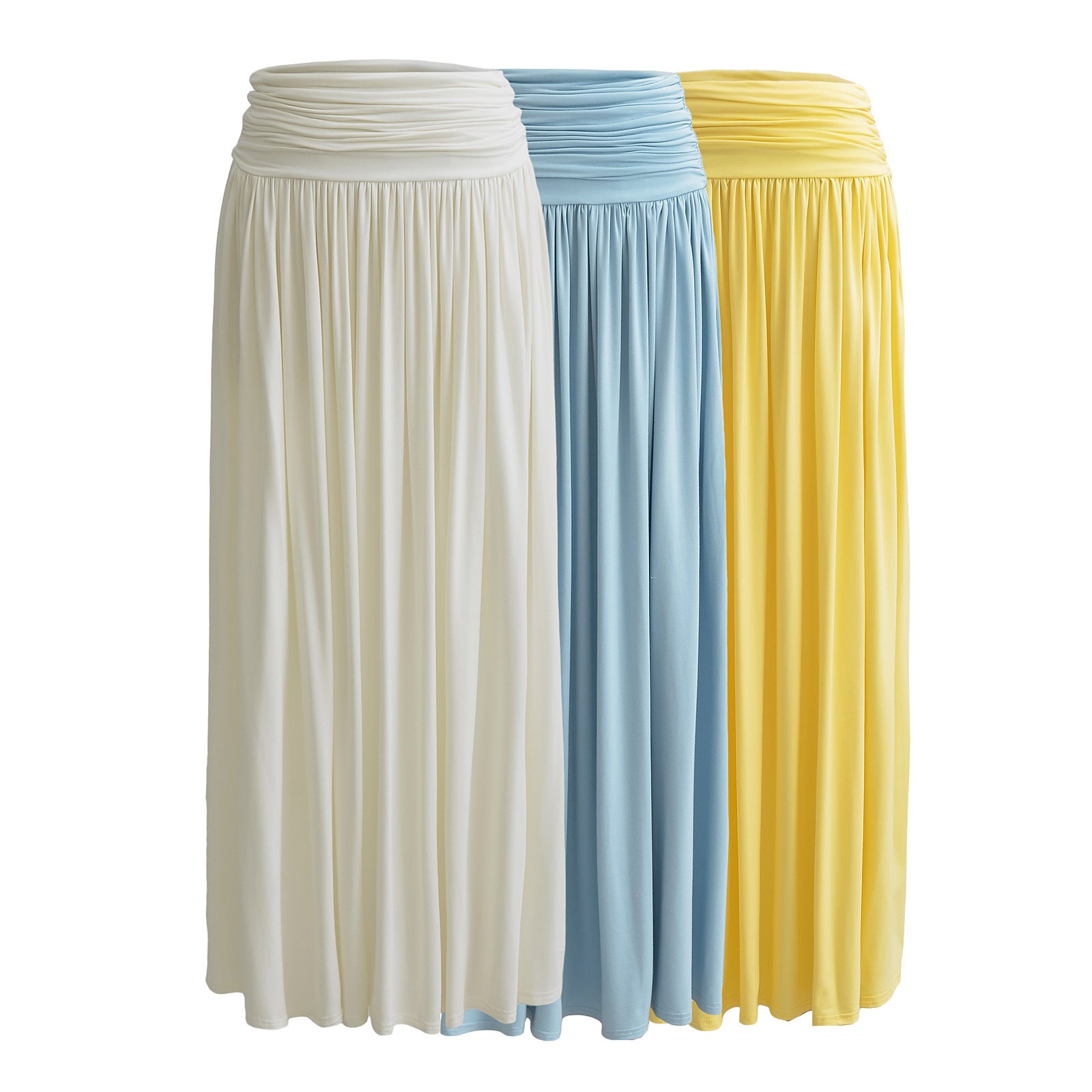 Low waist Serene Drape Micro-Pleat Maxi Skirt