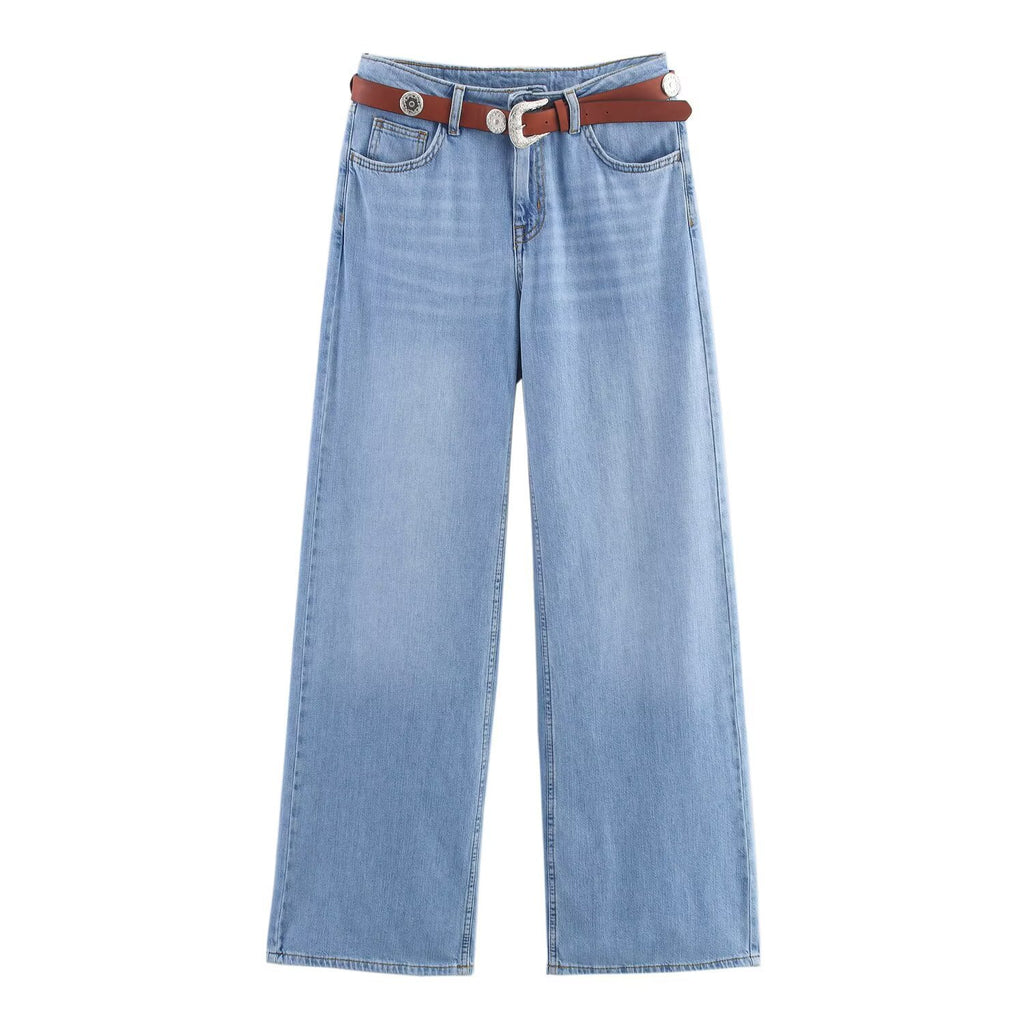 Stacey denim high waisted set