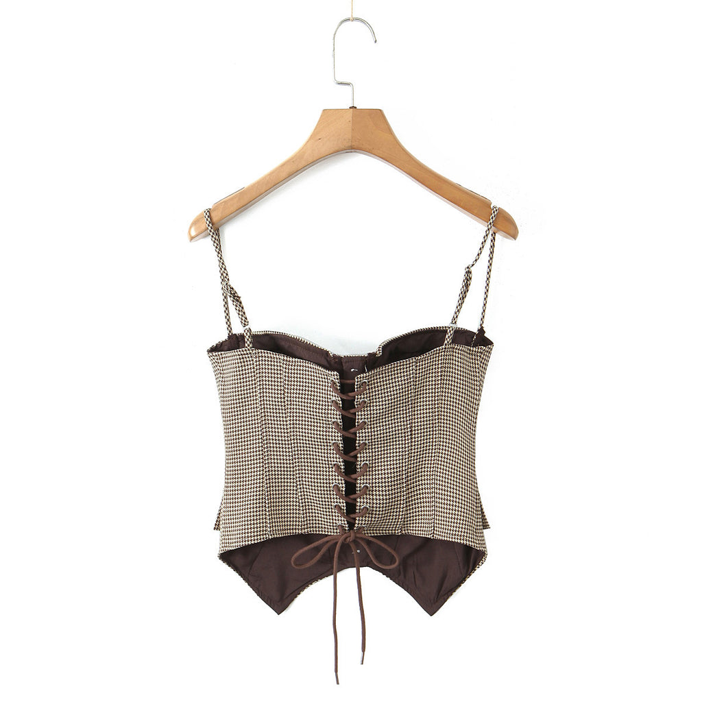 Single breasted drawstring strap slim fit sling