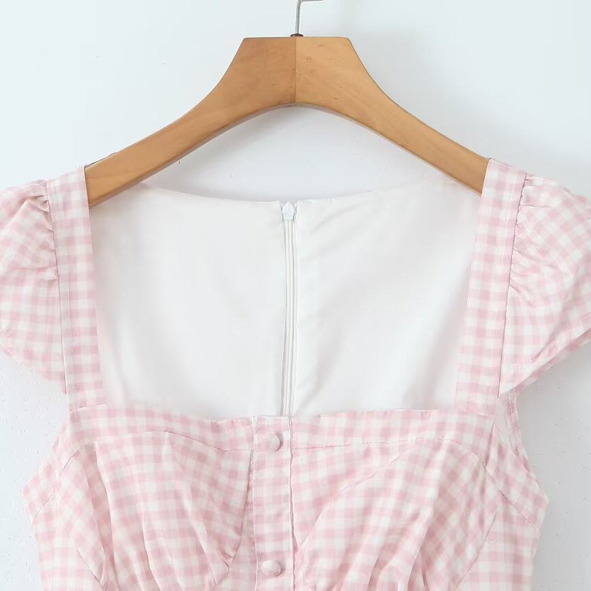 The Charlotte Corset Gingham Dress