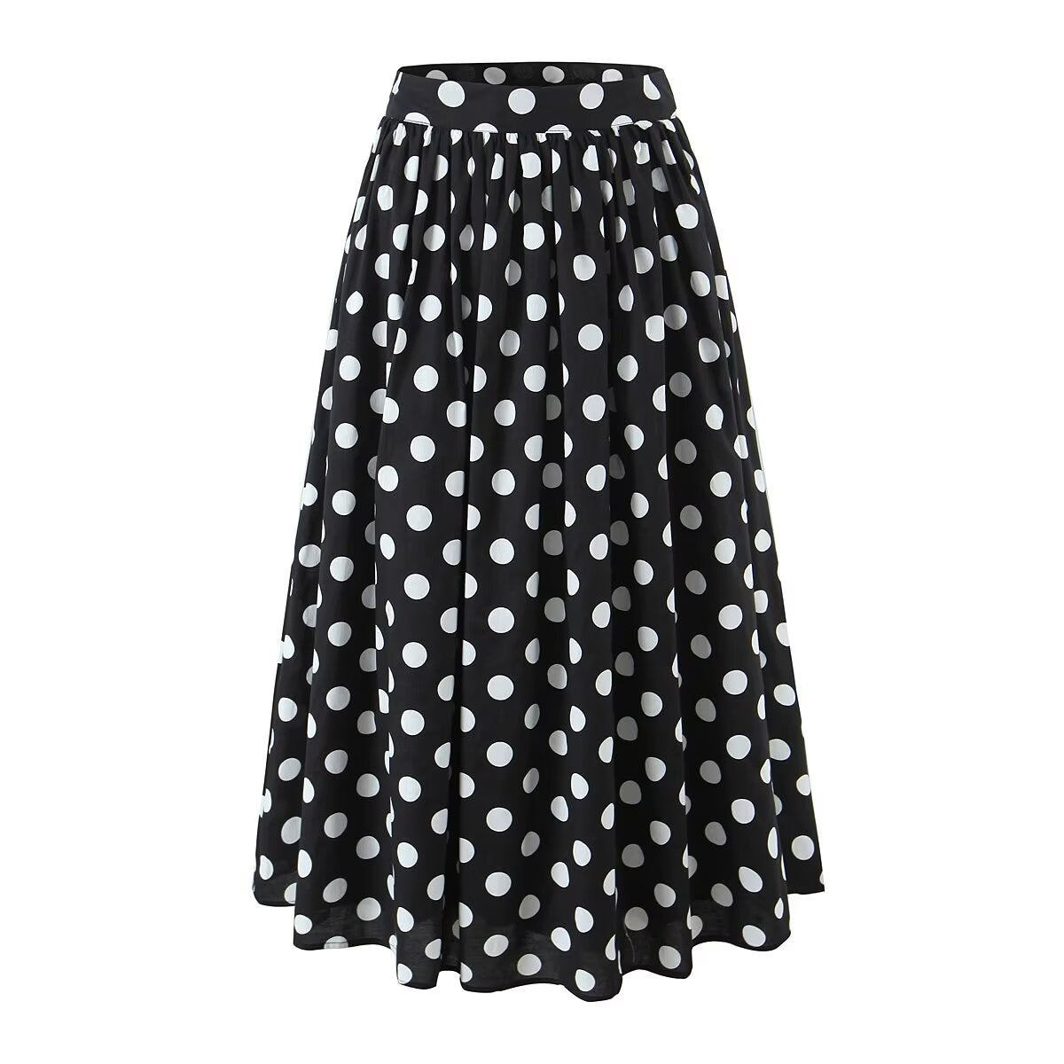 Lisa Polka Dot Crop Top and Mid-Length Skirt