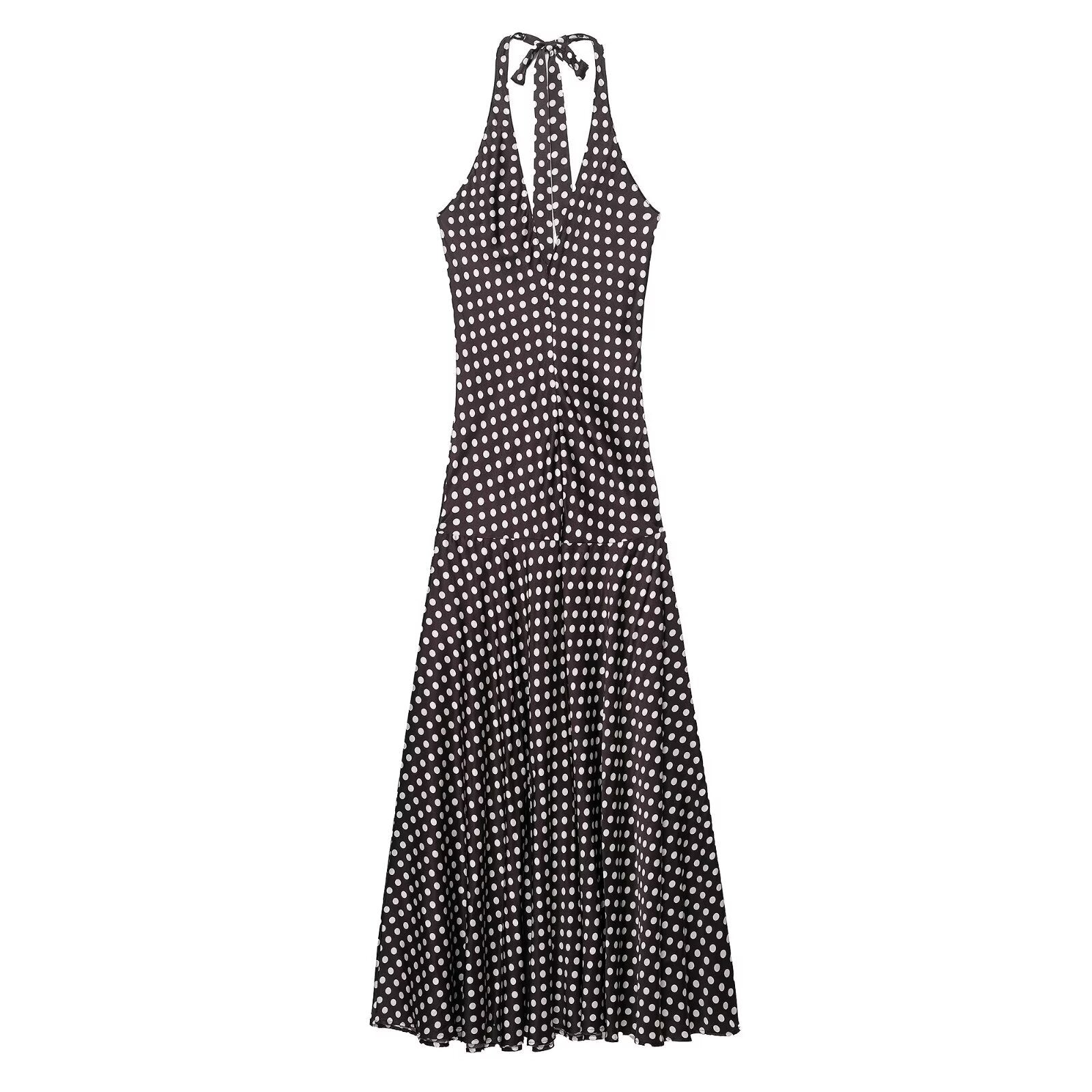 Alice Polka dot halter neck dress