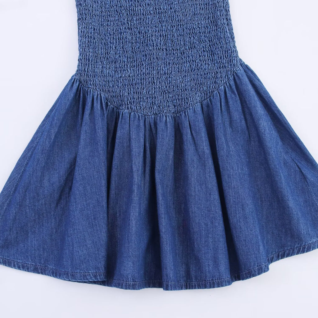 Lisa Summer Blues Drop-Waist Mini