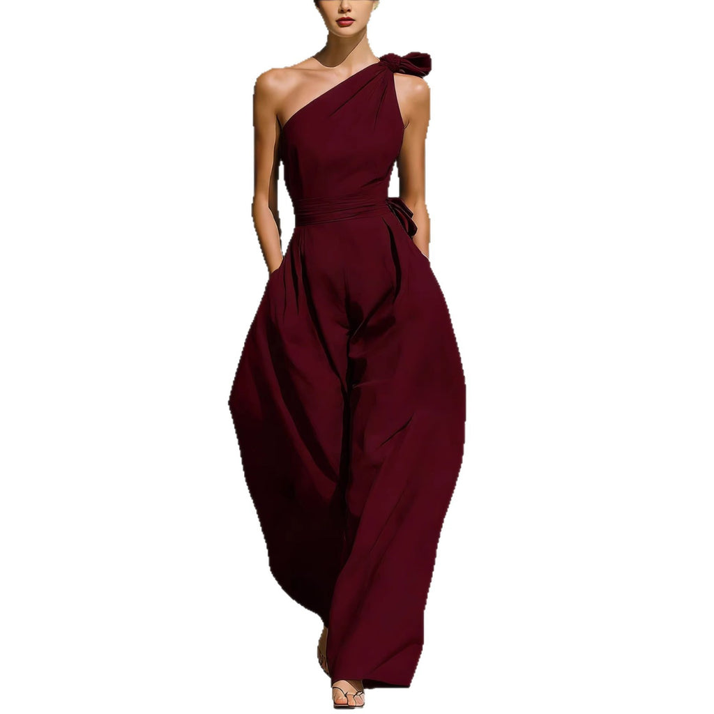 Danielle Sleeveless shoulder cinched jumpsuit