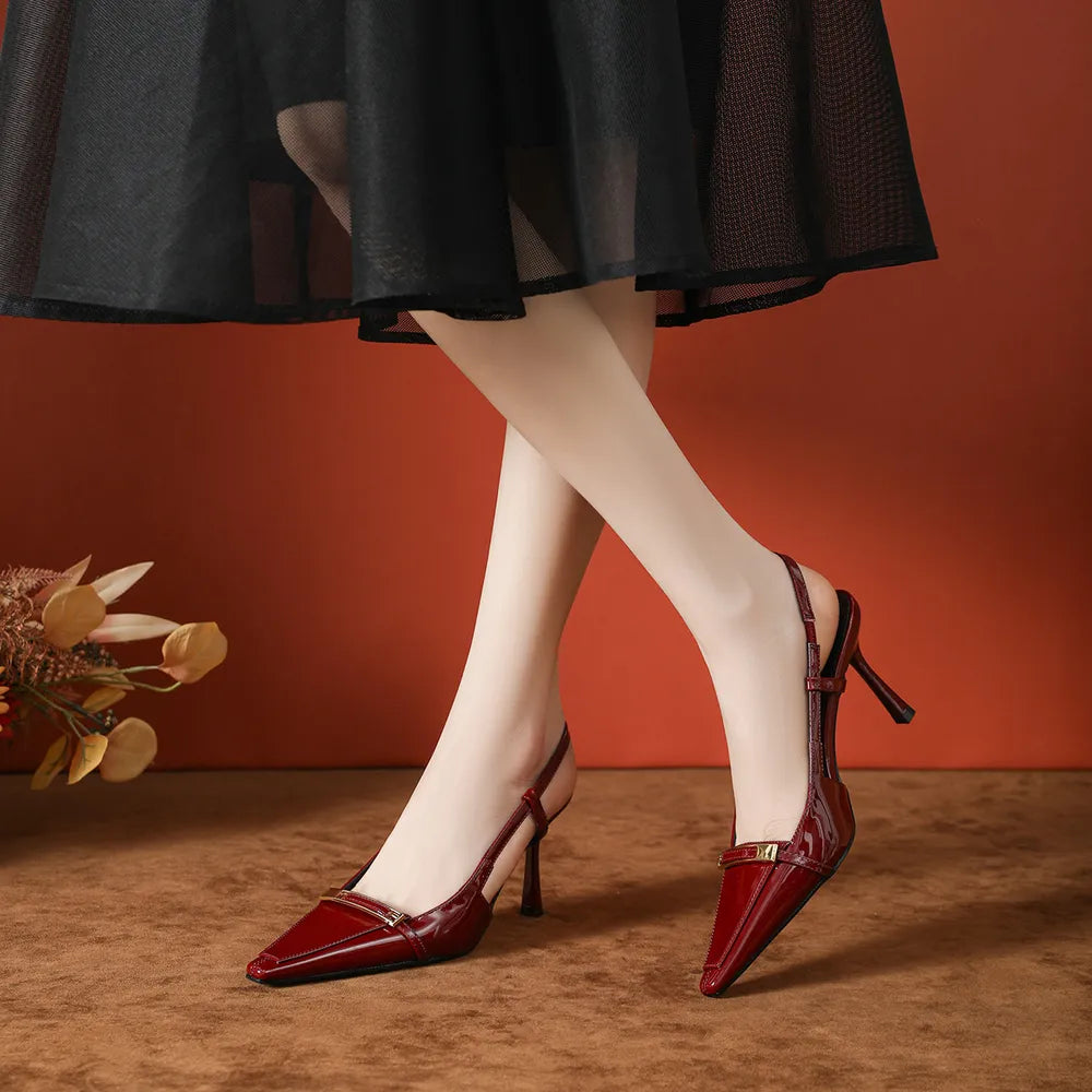 Point Toe Slingback Pumps