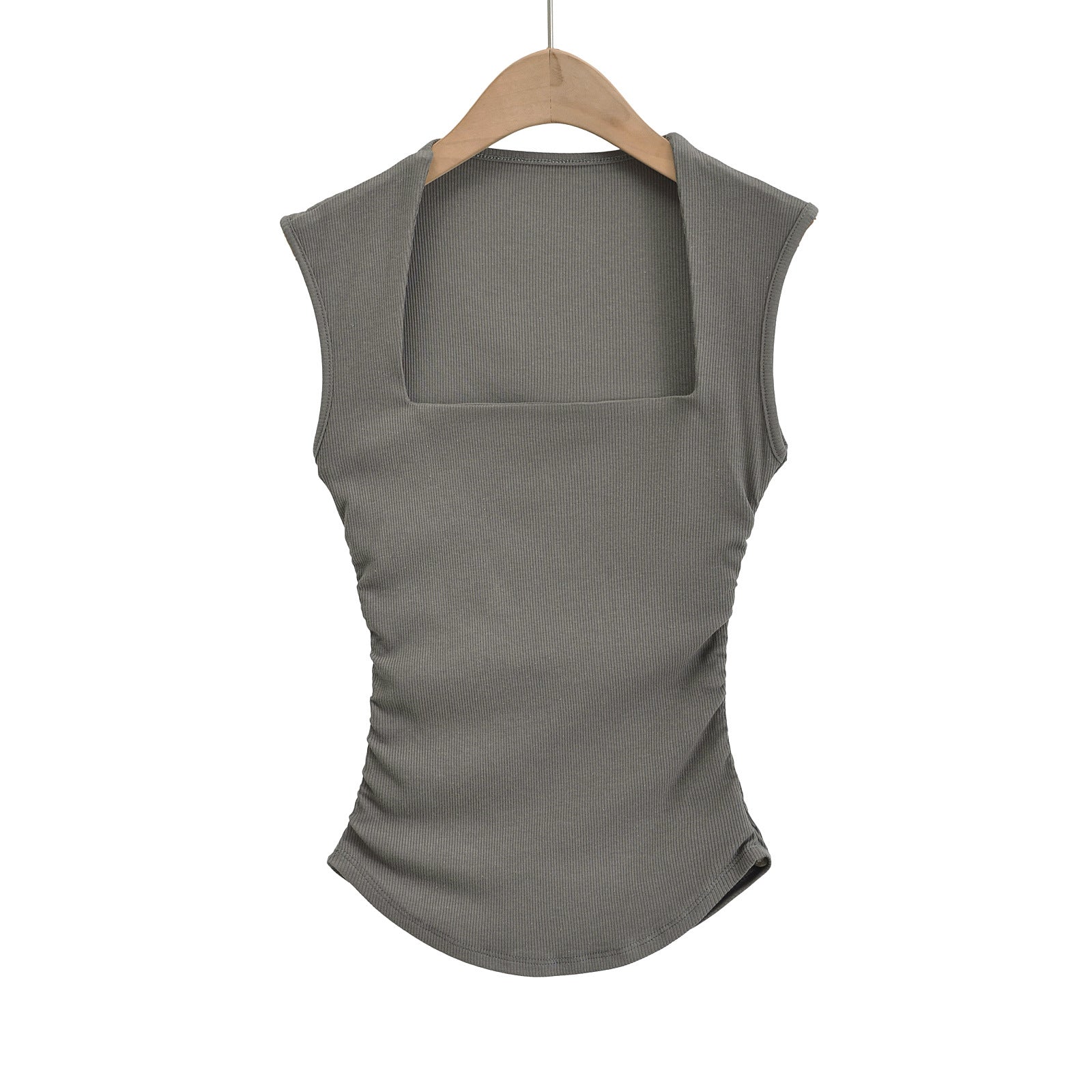 Emie Sweet Summer Ribbed Ruched Top