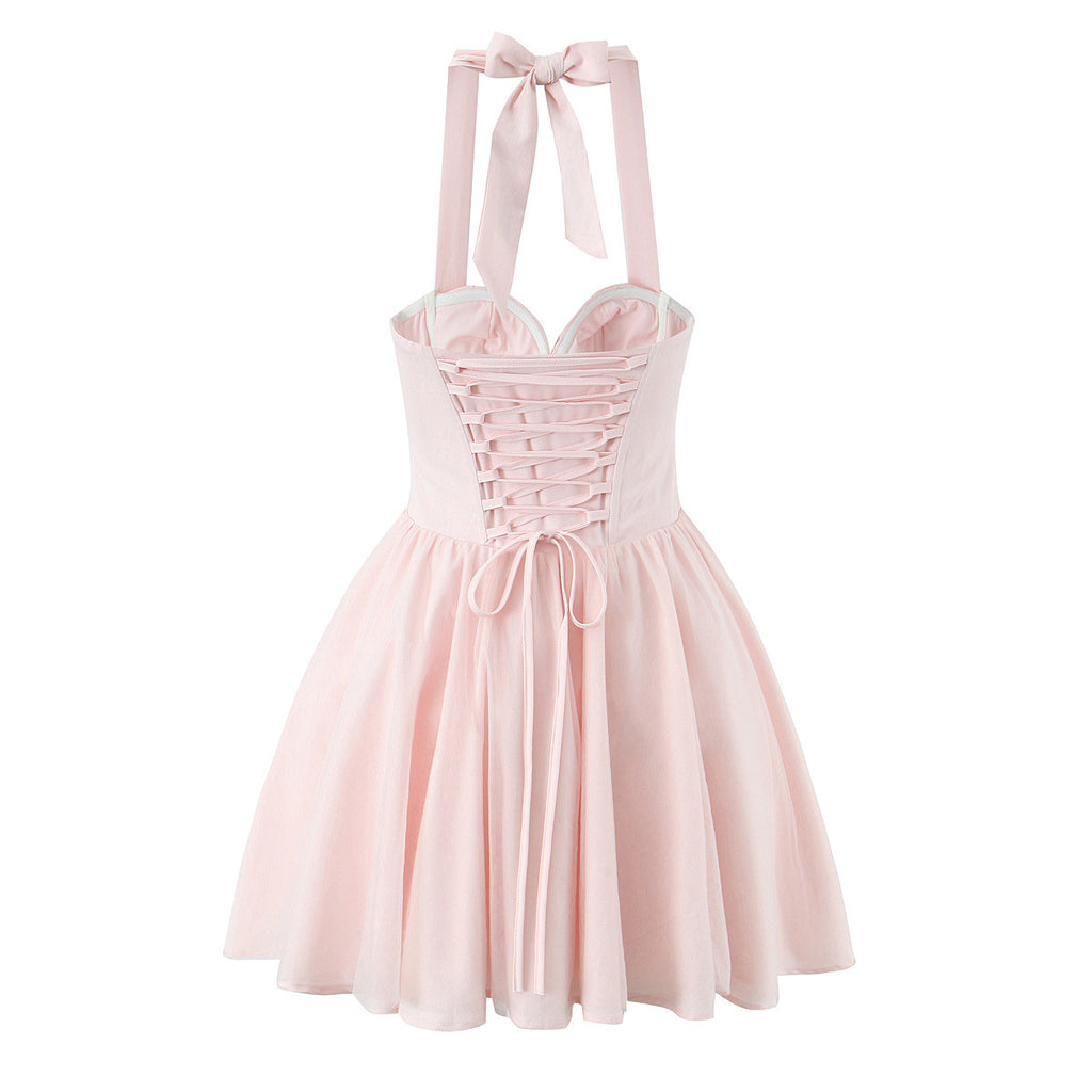 Cinderella Adjustable Boned Mesh Backless Dress