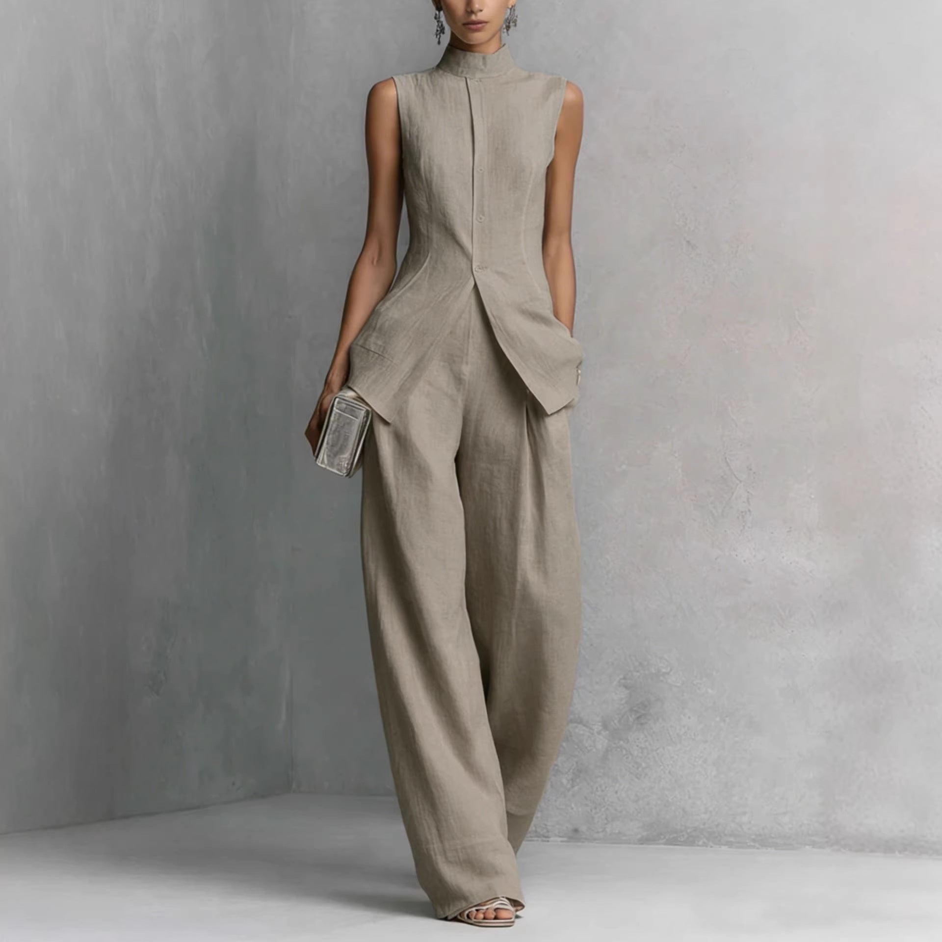 Selena sleeveless pants set