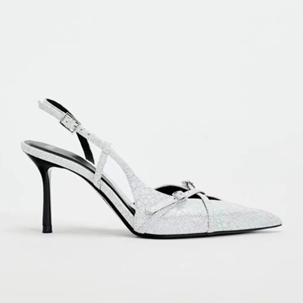 Denim shallow strap hollow toe sexy high-heeled fashion sandals