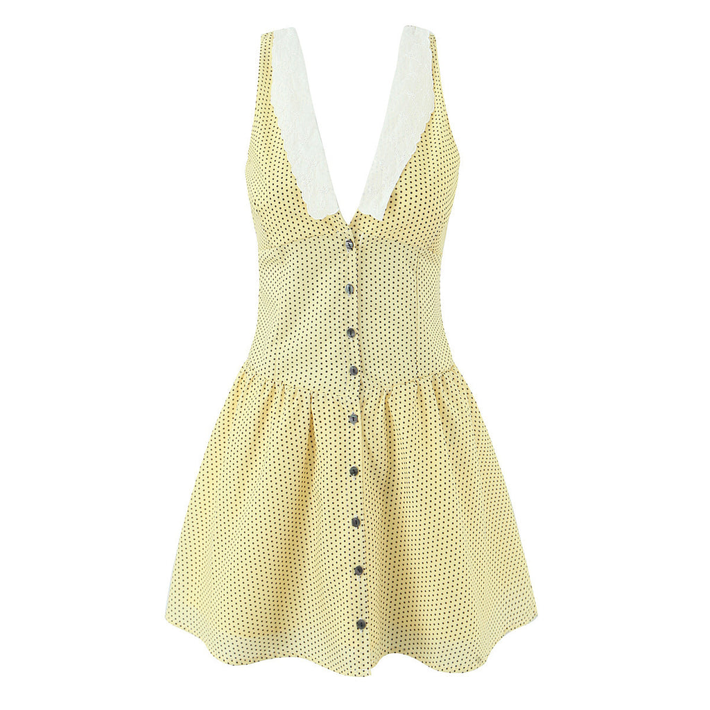 Spicy V-neck slim fit waist slimming dress