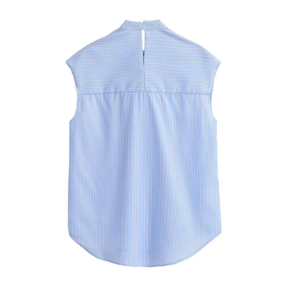 Hamptons Bound Striped Pussy-Bow Top
