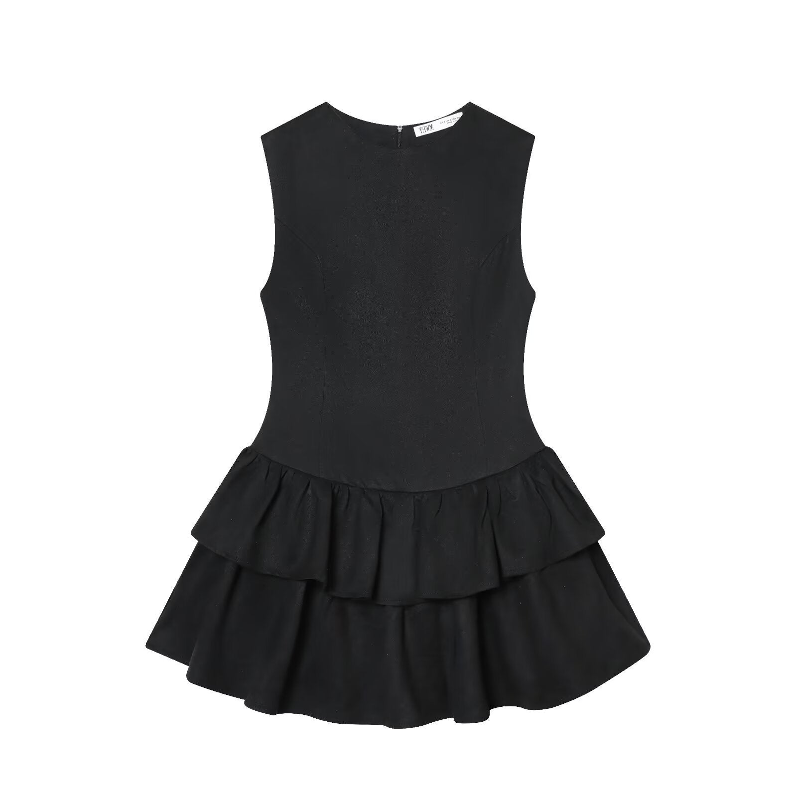 Michael Layered Faux Suede Texture Mini Dress