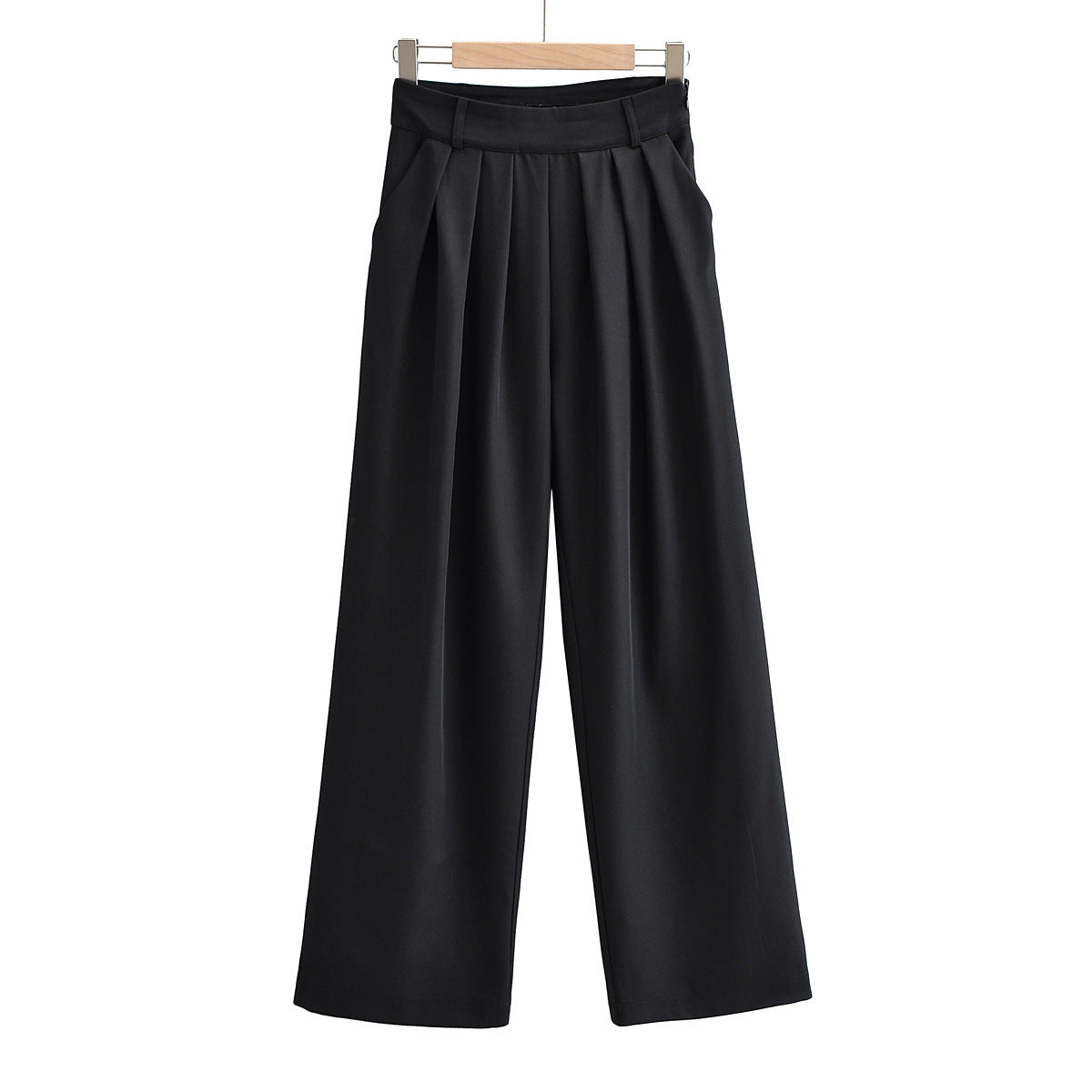 Ariel Loose pleated straight leg hanging wide leg casual pants