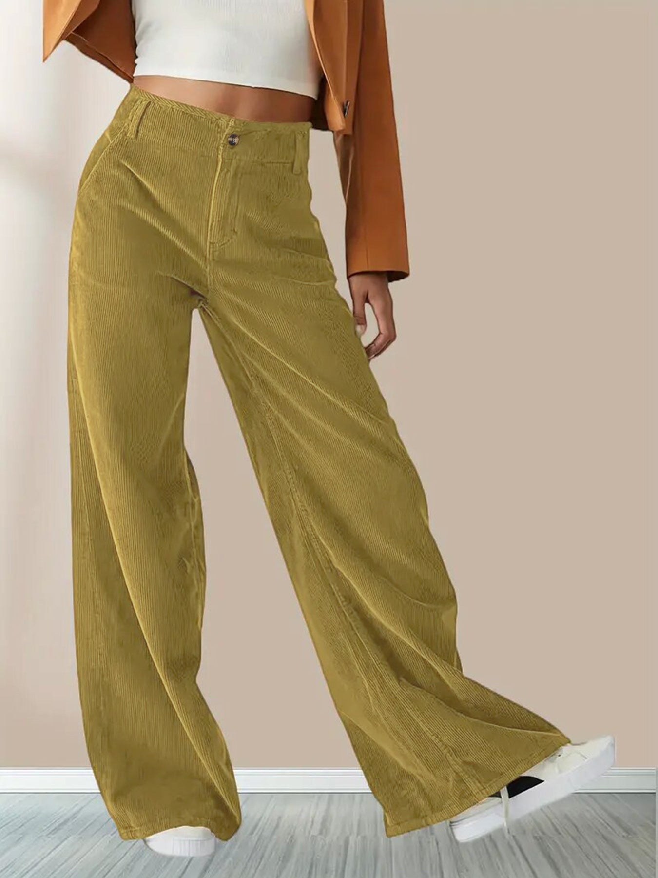 Retro Flare Corduroy Pants