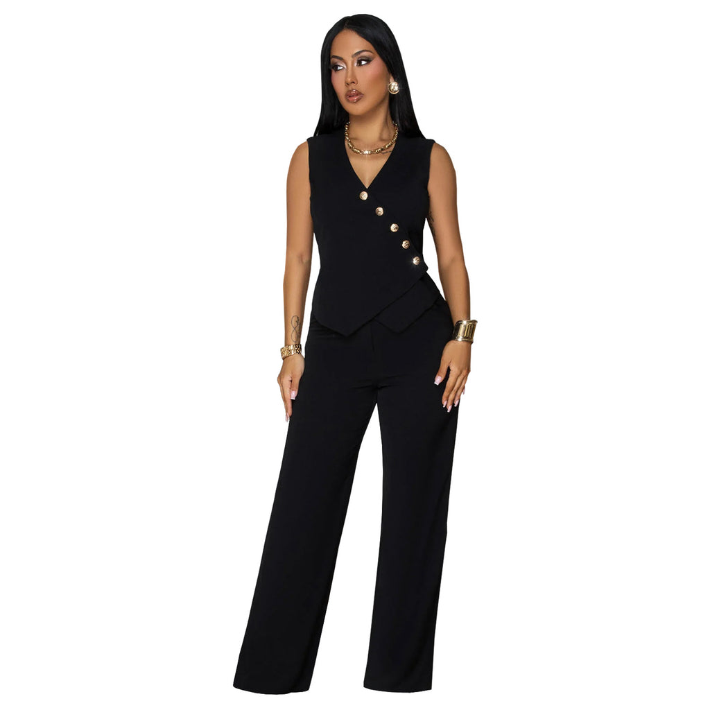 The Parisian Chic Slit-Vest Duo