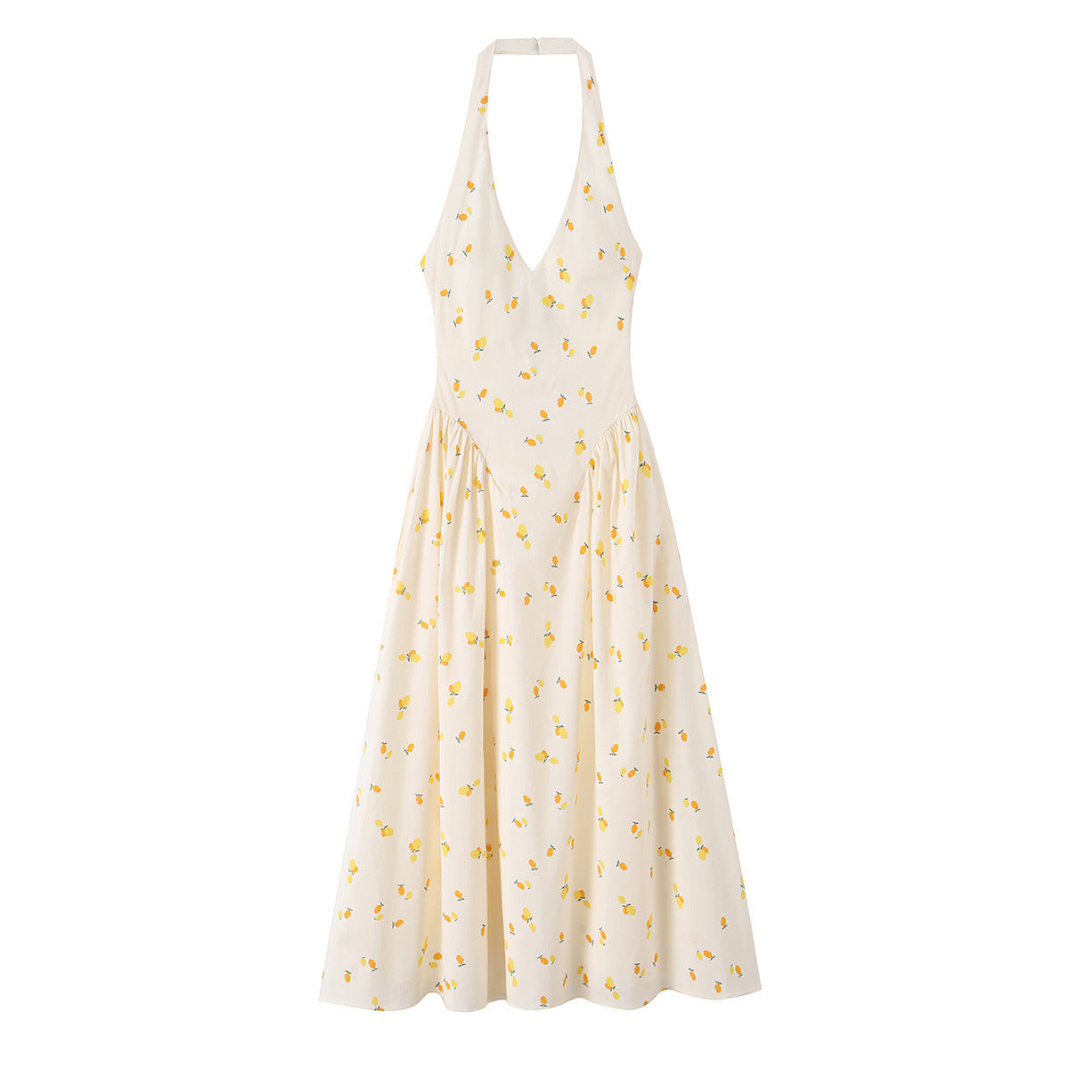 Leah Flower Chiffon Strapless Neckline Midi Dress