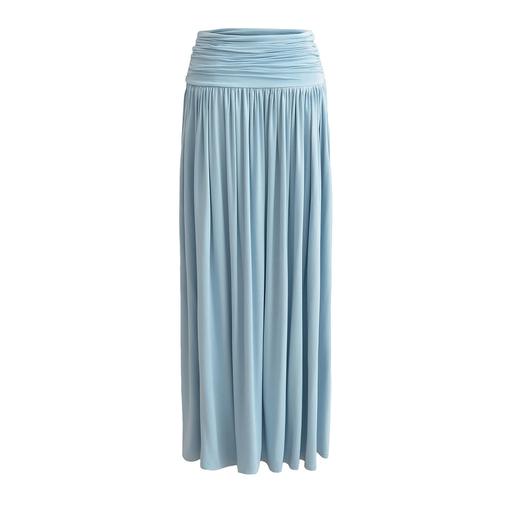 Low waist Serene Drape Micro-Pleat Maxi Skirt