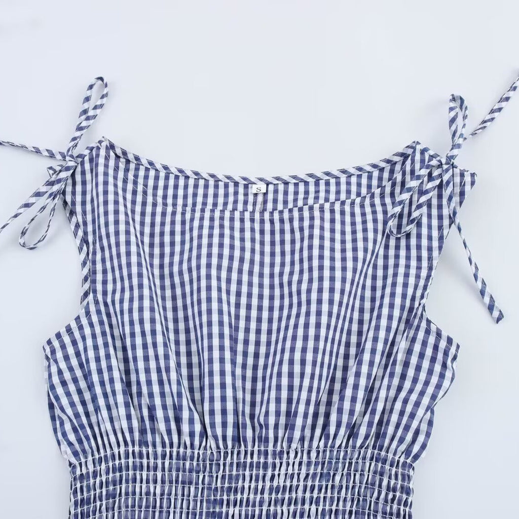 The Gingham Smock Bodice A-Line Sundress.