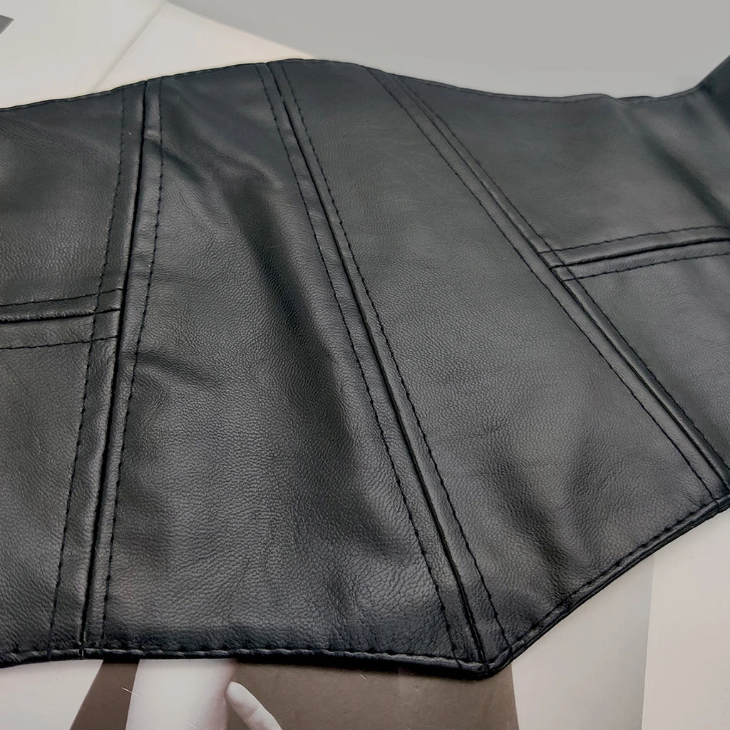 Plus Size Soft Leather "City Girl" Moto-Core Corset Wrap