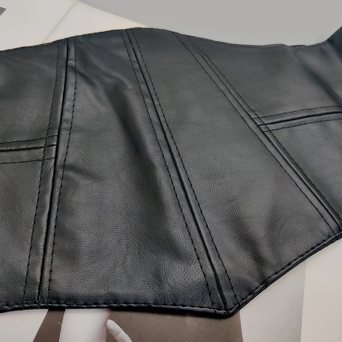 Plus Size Soft Leather "City Girl" Moto-Core Corset Wrap