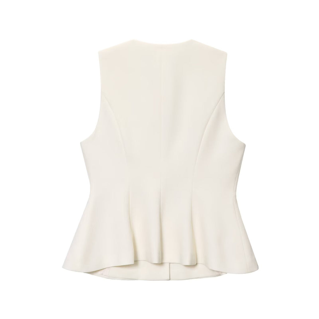 Short skirt style hemline vest+pants set