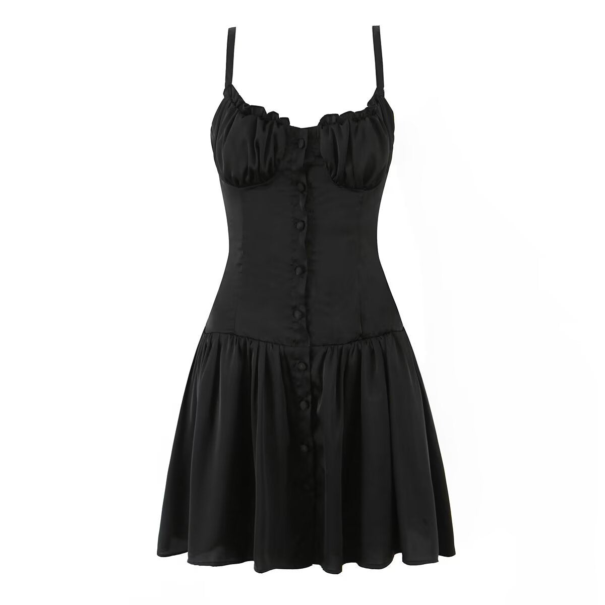 Nina lace up backless suspender dress