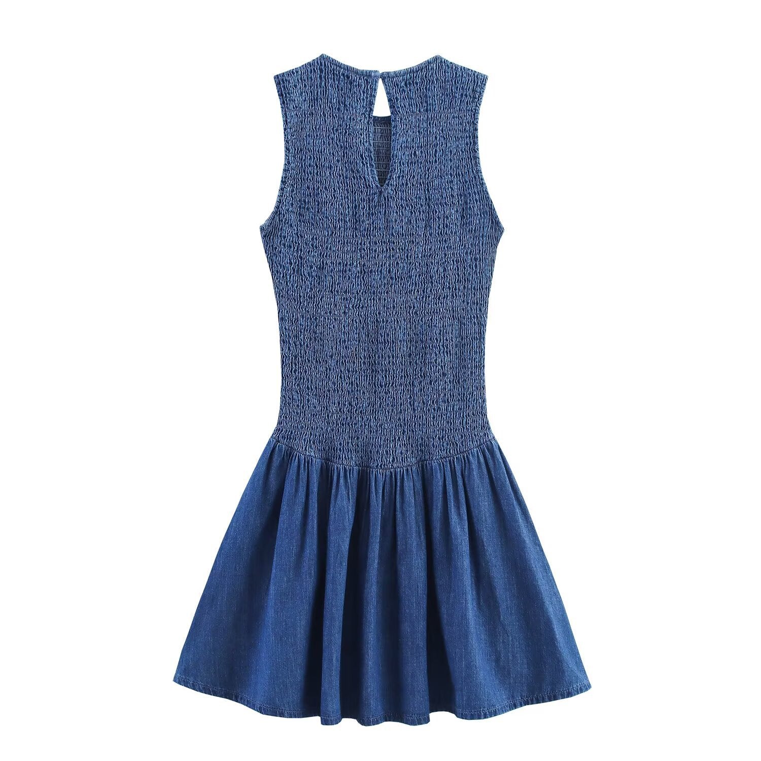 Lisa Summer Blues Drop-Waist Mini