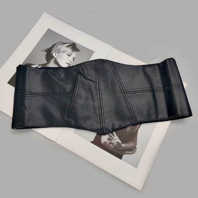 Plus Size Soft Leather "City Girl" Moto-Core Corset Wrap