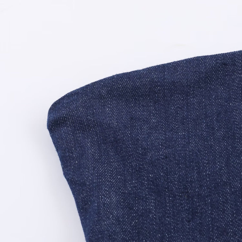 Strapless  asymmetrical denim dress